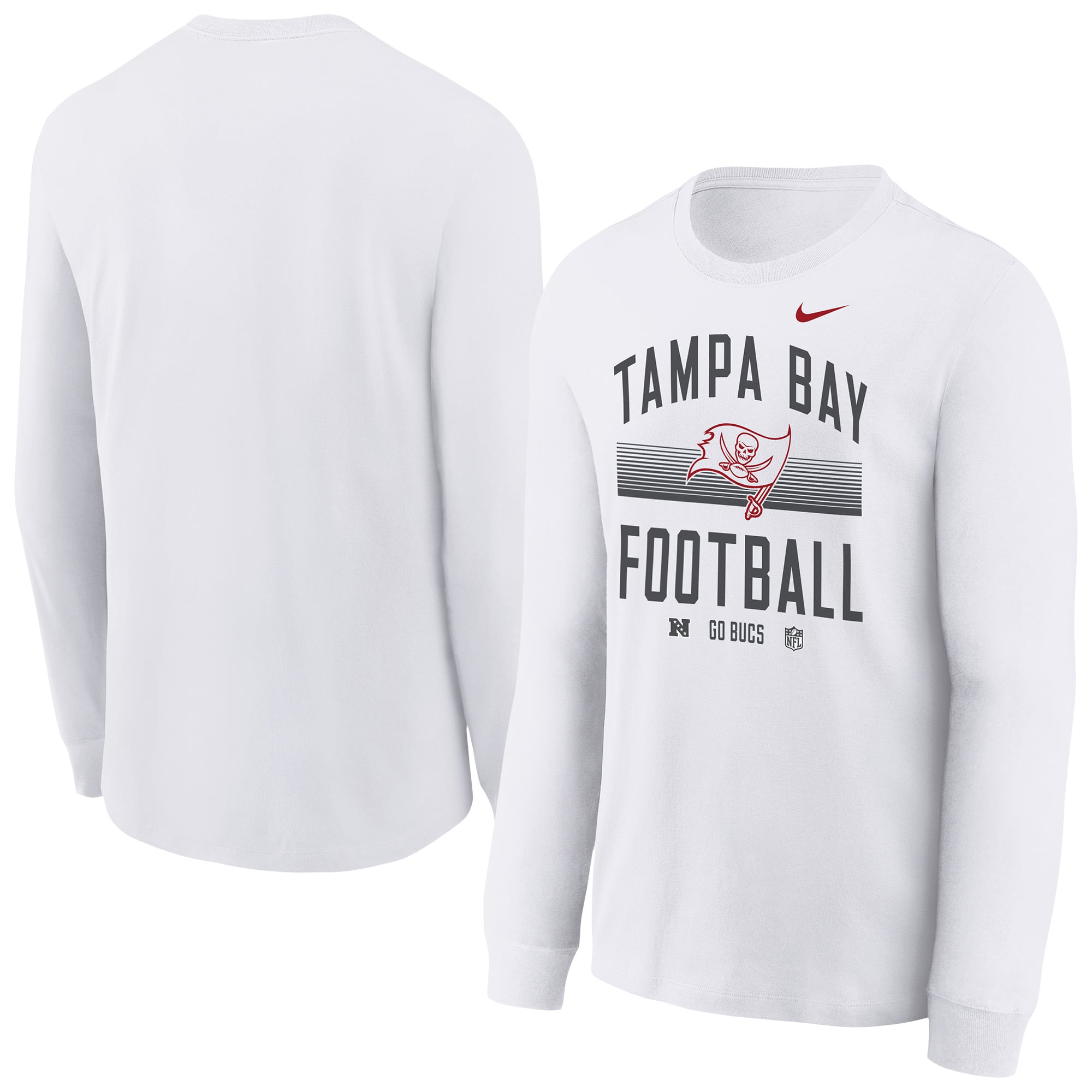 T-shirt à manches longues Nike Essential blanc Tampa Bay Buccaneers pour jeunes
