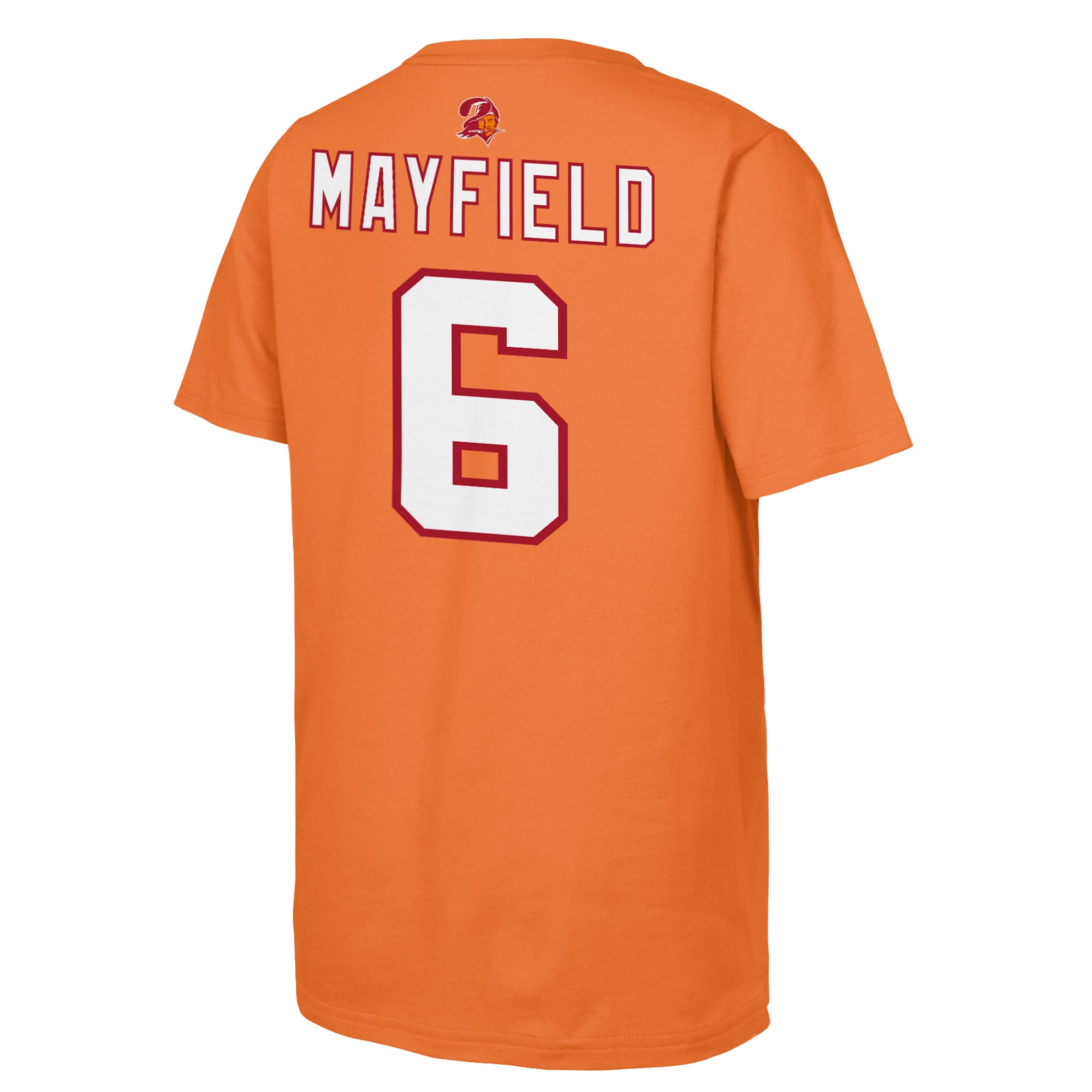 T-shirt classique pour jeunes Outerstuff Baker Mayfield orange des Buccaneers de Tampa Bay, avec logo et numéro