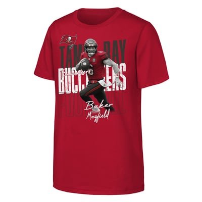 Baker Mayfield Tampa Bay Buccaneers Outerstuff Youth Legendary Player Card T-Shirt - Red