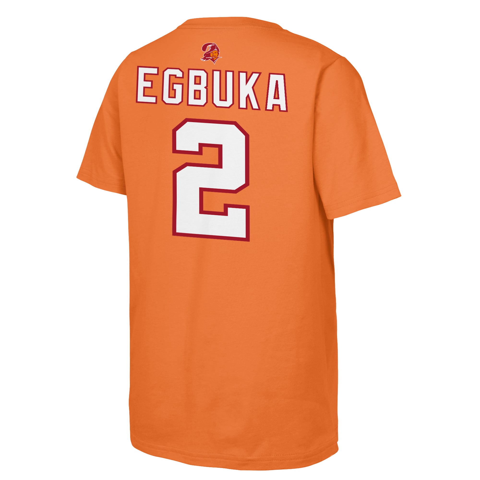 T-shirt classique Youth Outerstuff Emeka Egbuka Orange Tampa Bay Buccaneers avec logo et numéro