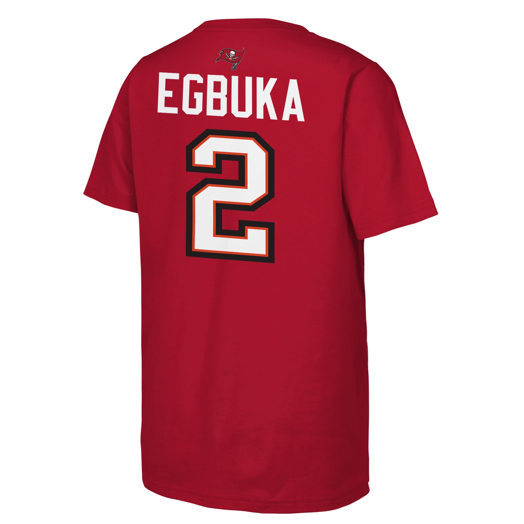 T-shirt Youth Outerstuff Emeka Egbuka rouge Tampa Bay Buccaneers avec nom et numéro