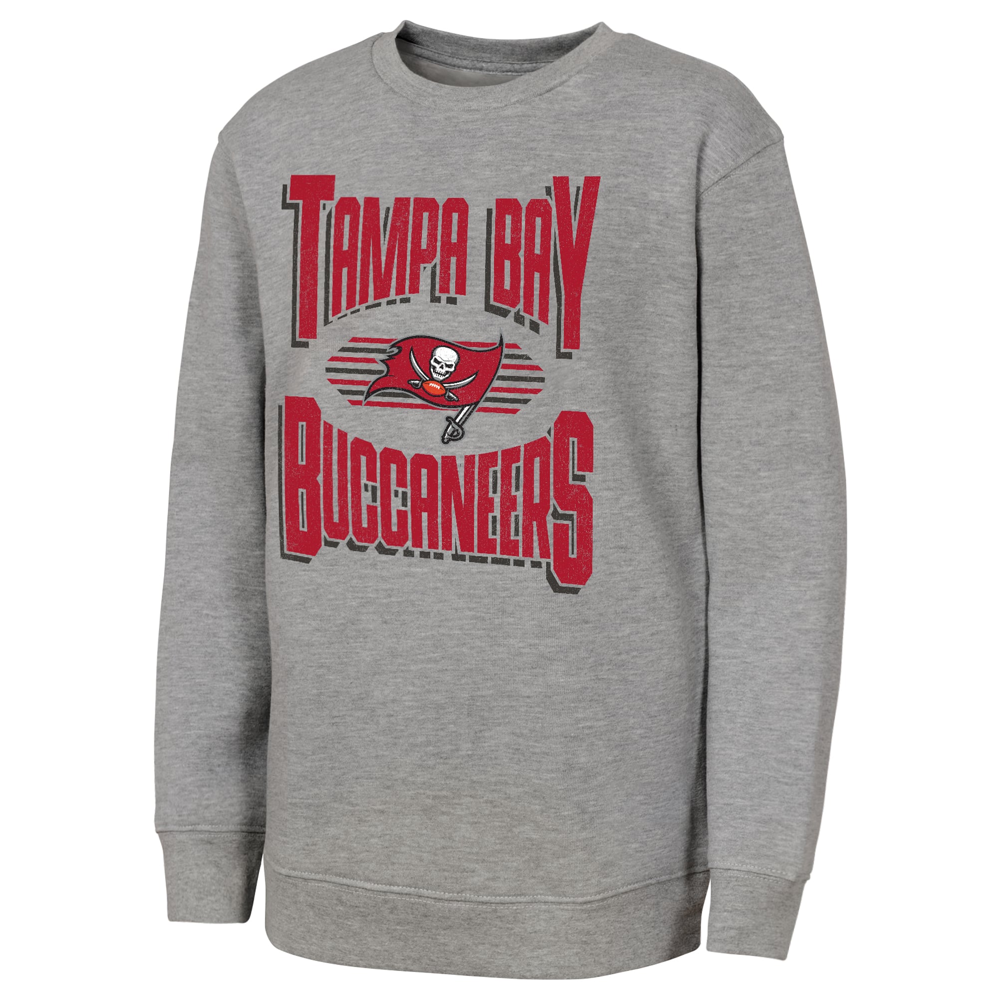 Sweat-shirt gris Jet Stream des Buccaneers de Tampa Bay pour jeunes la marque Outerstuff