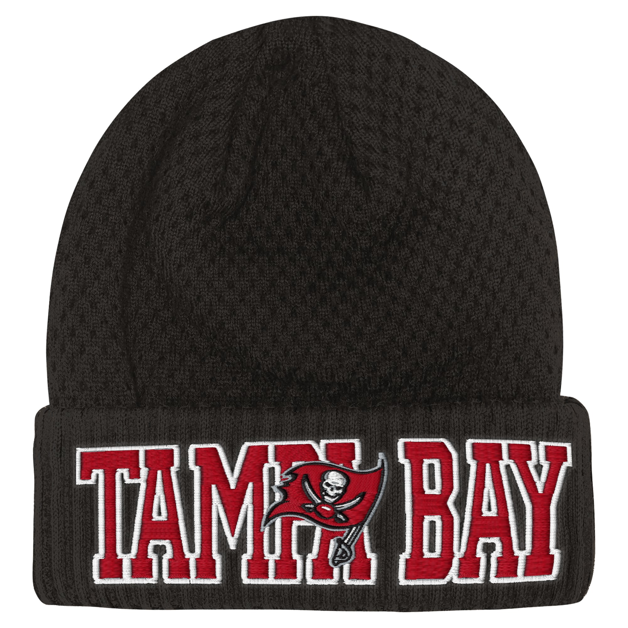 Youth Outerstuff Pewter Tampa Bay Buccaneers Heat Check Cuffed Knit Hat