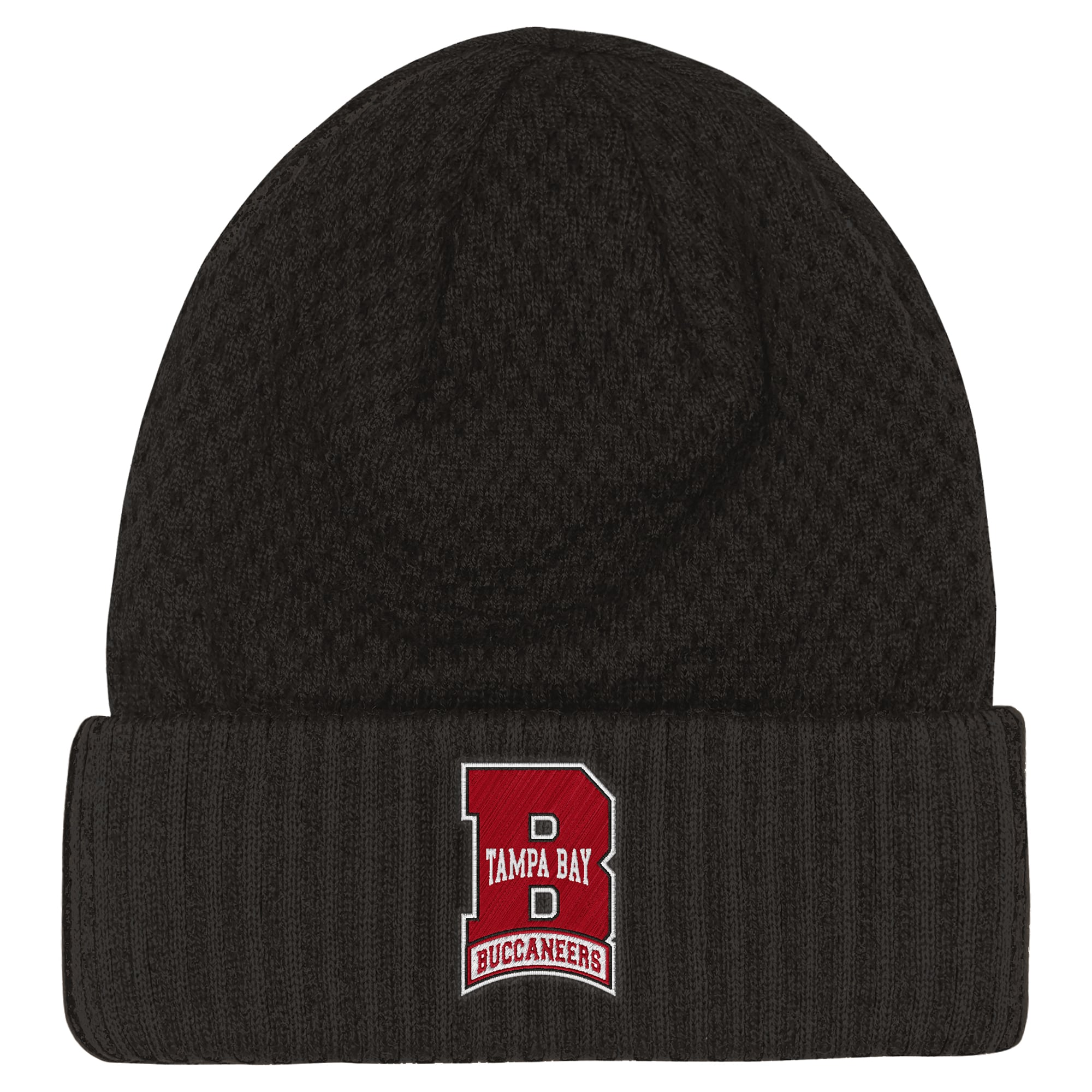 Youth Outerstuff Pewter Tampa Bay Buccaneers Heat Check Cuffed Knit Hat
