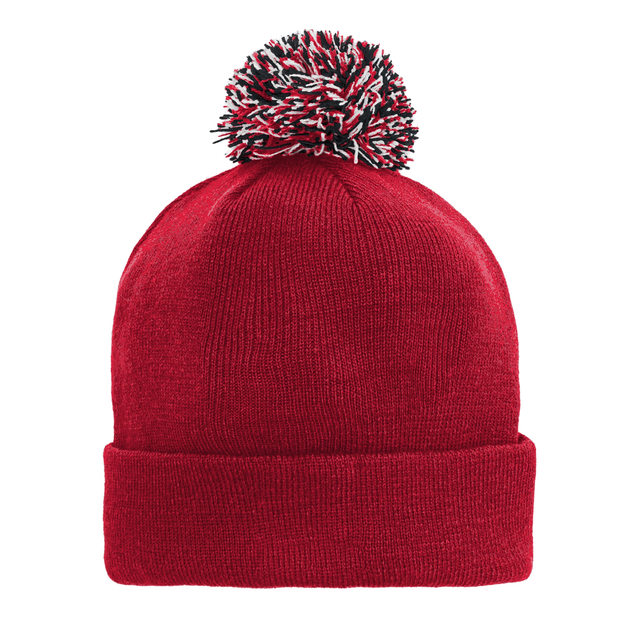 Bonnet tricoté à revers rouge Tampa Bay Buccaneers pour enfant Outerstuff avec pompon