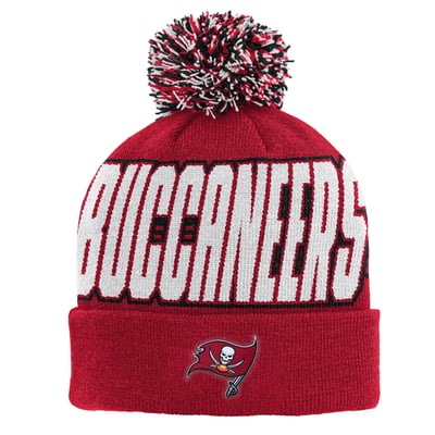 Tampa Bay Buccaneers Outerstuff Youth Cuffed Knit Hat with Pom - Red