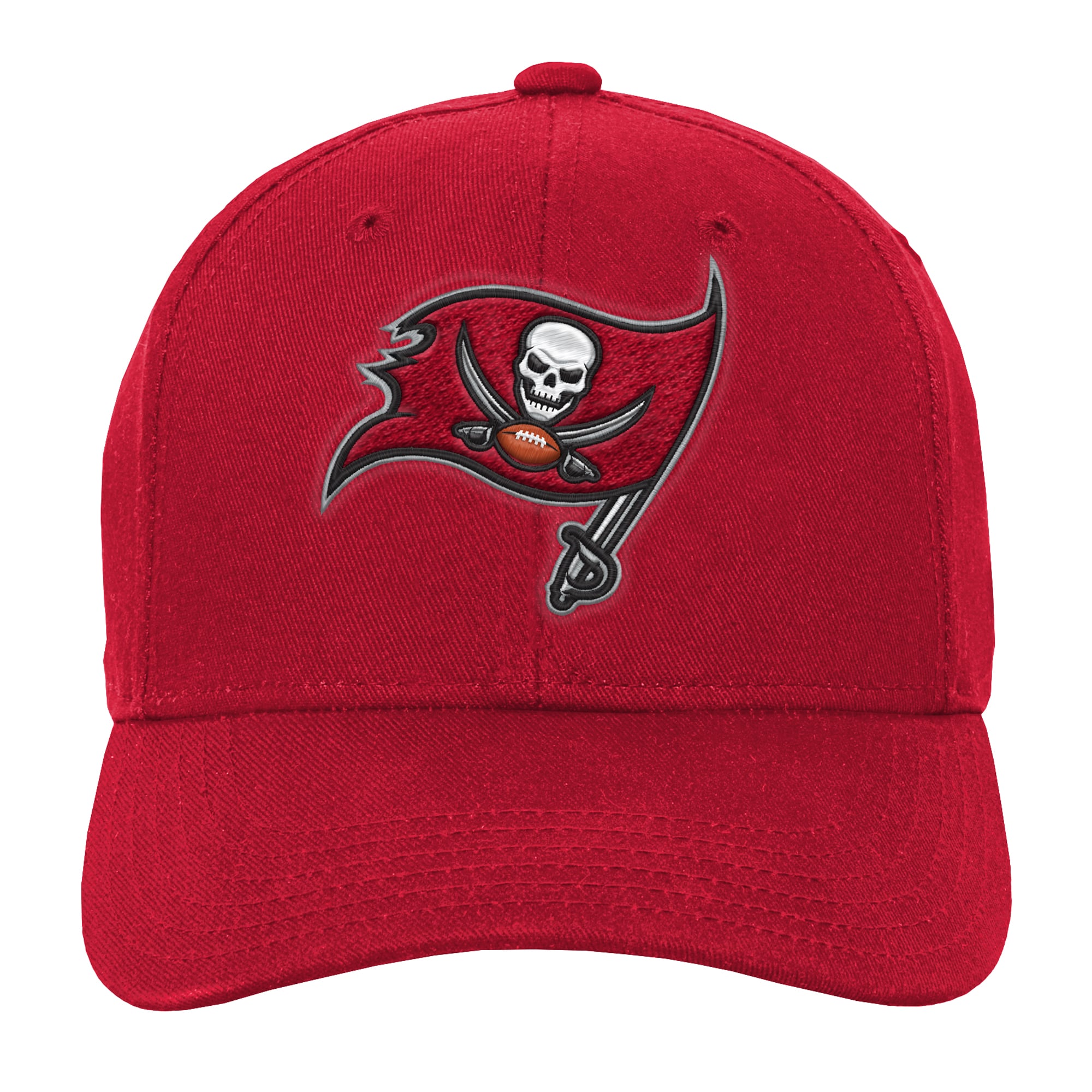Casquette à visière plate pré-courbée rouge Tampa Bay Buccaneers pour jeunes Outerstuff