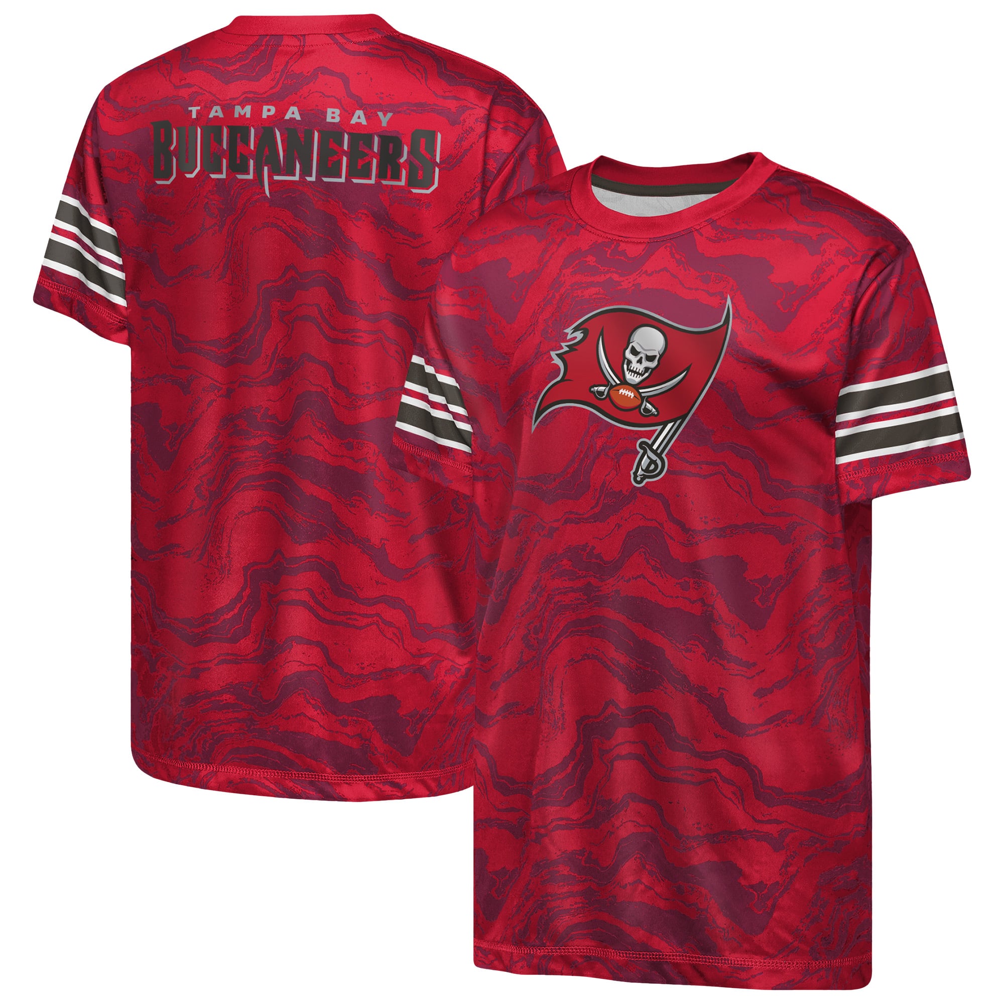 T-shirt de performance Youth Outerstuff rouge Tampa Bay Buccaneers Slant Route