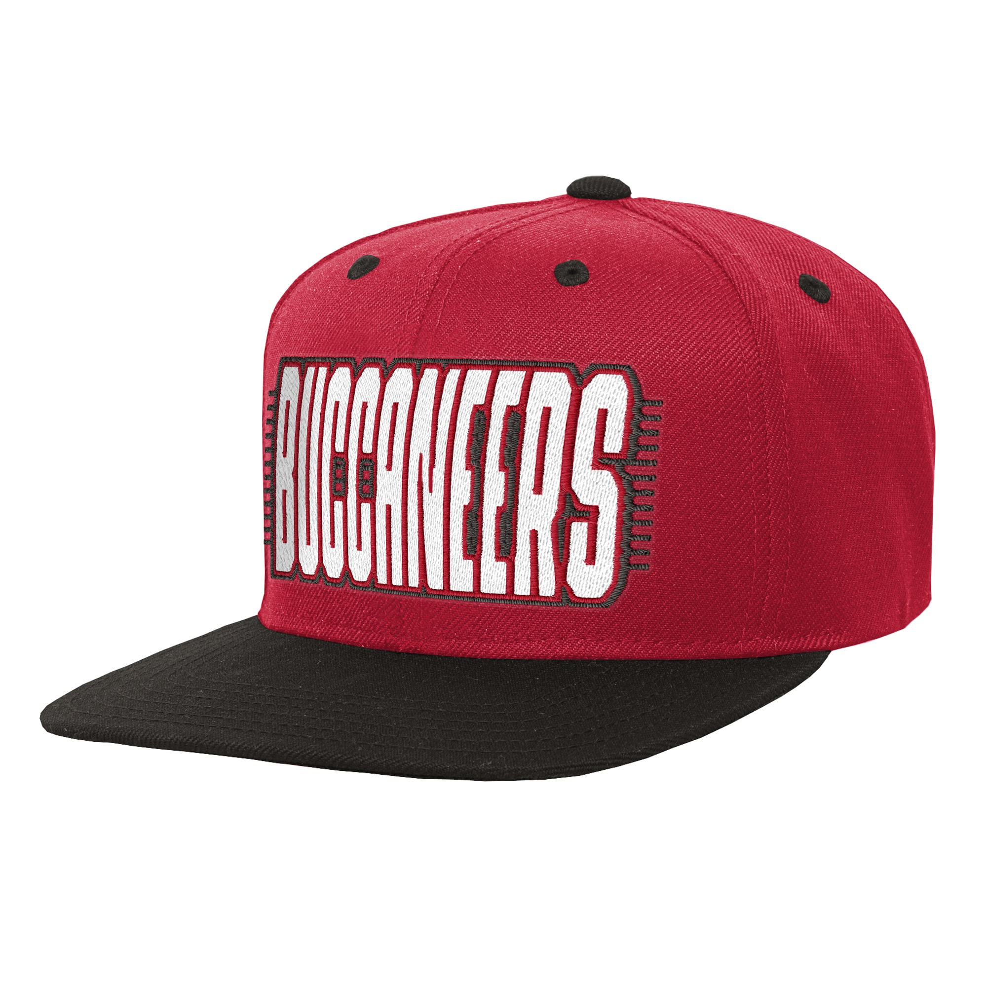 Casquette snapback rouge/noire des Buccaneers de Tampa Bay pour jeunes