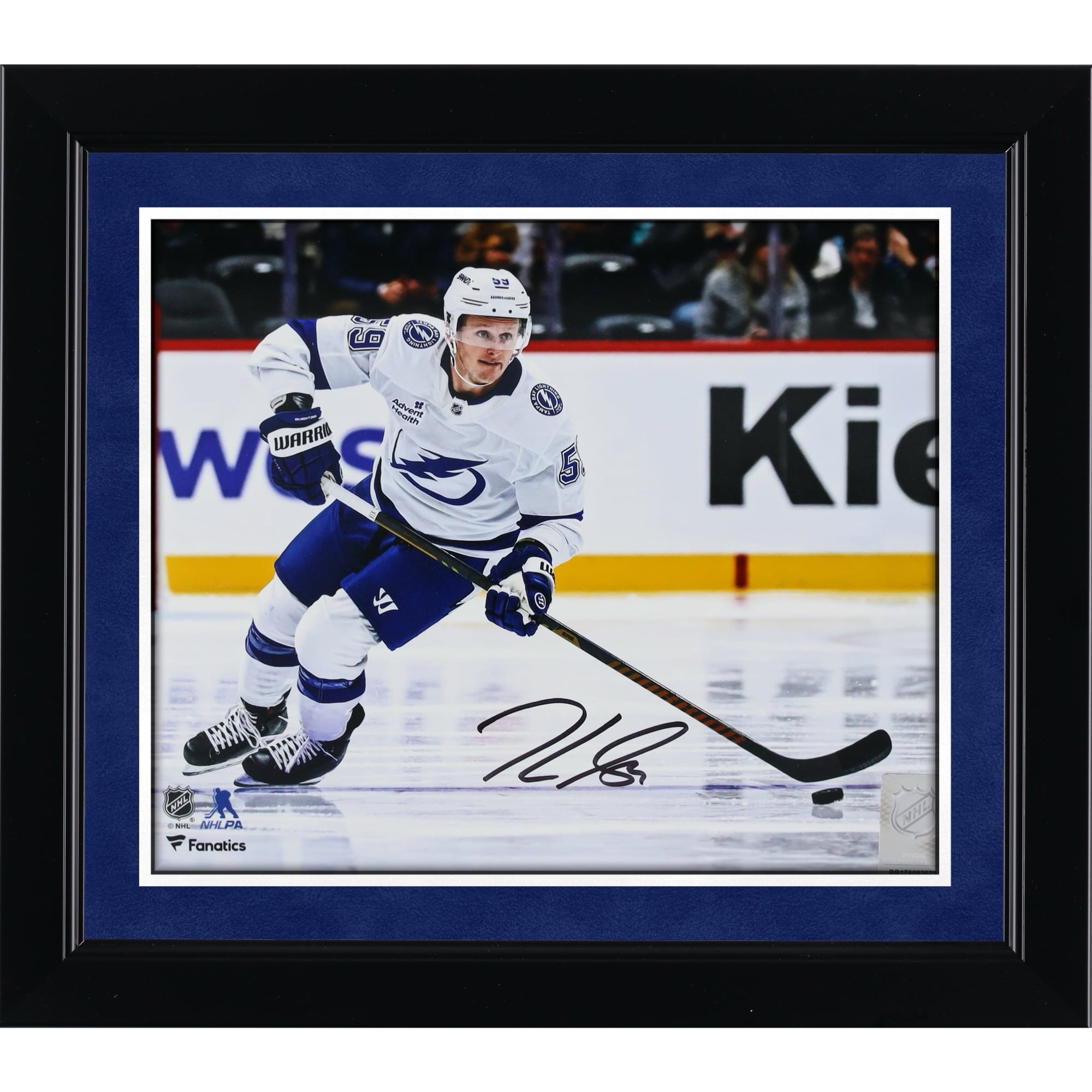 Jake Guentzel Tampa Bay Lightning Autographed 8" x 10" White Jersey Skating Photograph