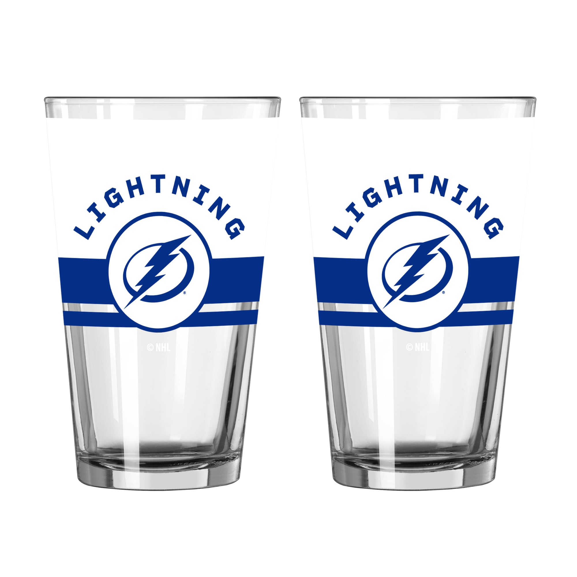 Logo Brands Tampa Bay Lightning Two-Piece 16oz. Horizon Pint Glass Set