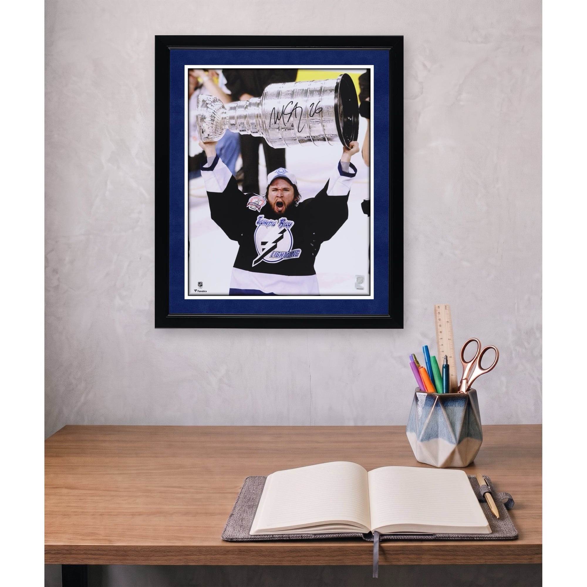 Martin St. Louis Tampa Bay Lightning Autographed 16" x 20" Raising Cup Photograph