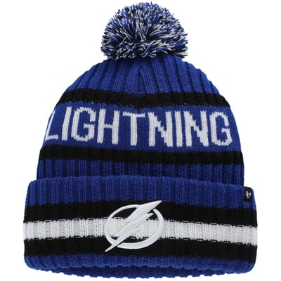 Tampa Bay Lightning '47 Bering Cuffed Knit Hat with Pom - Blue