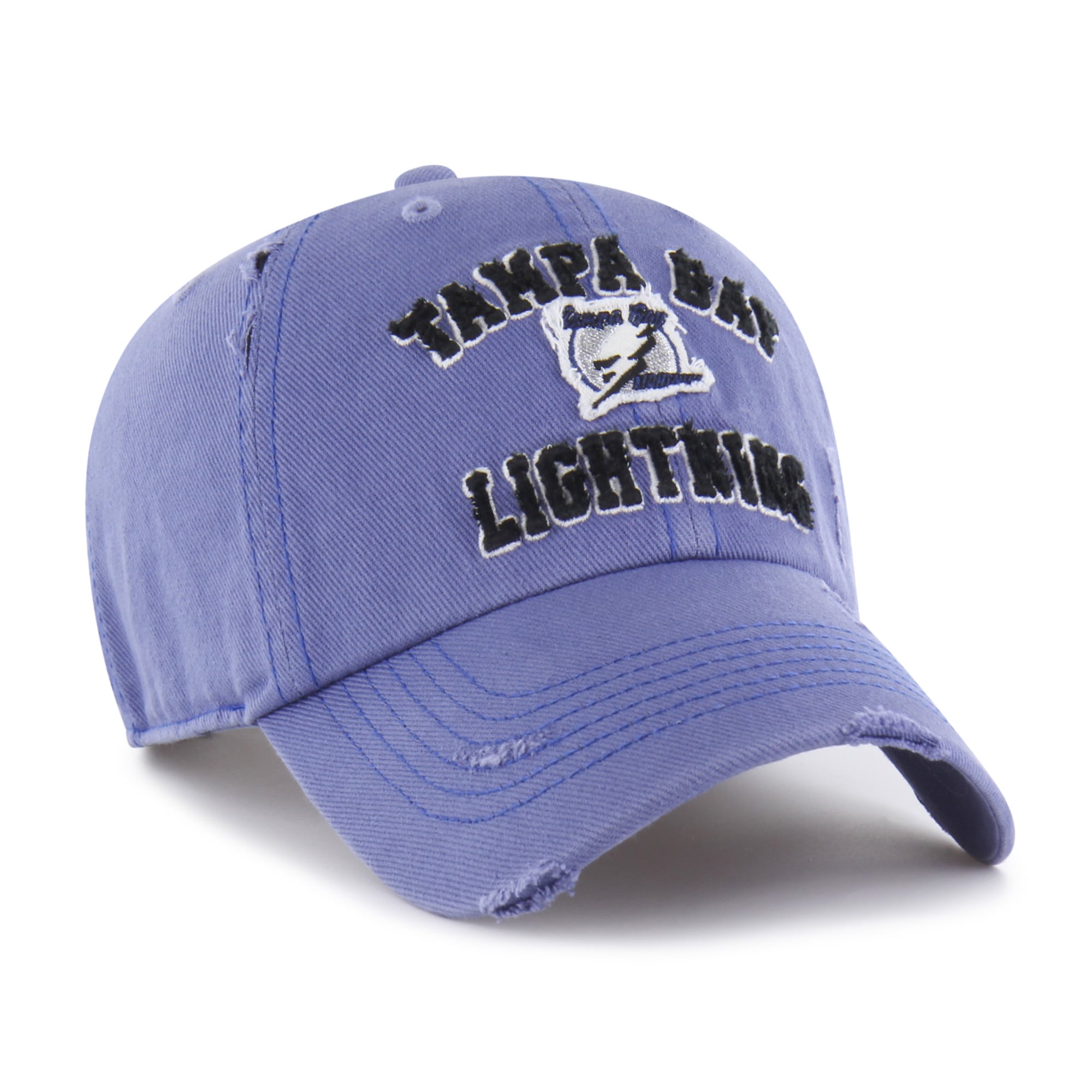 Casquette ajustable homme '47 bleue Tampa Bay Lightning Seymoore avec application vieillie
