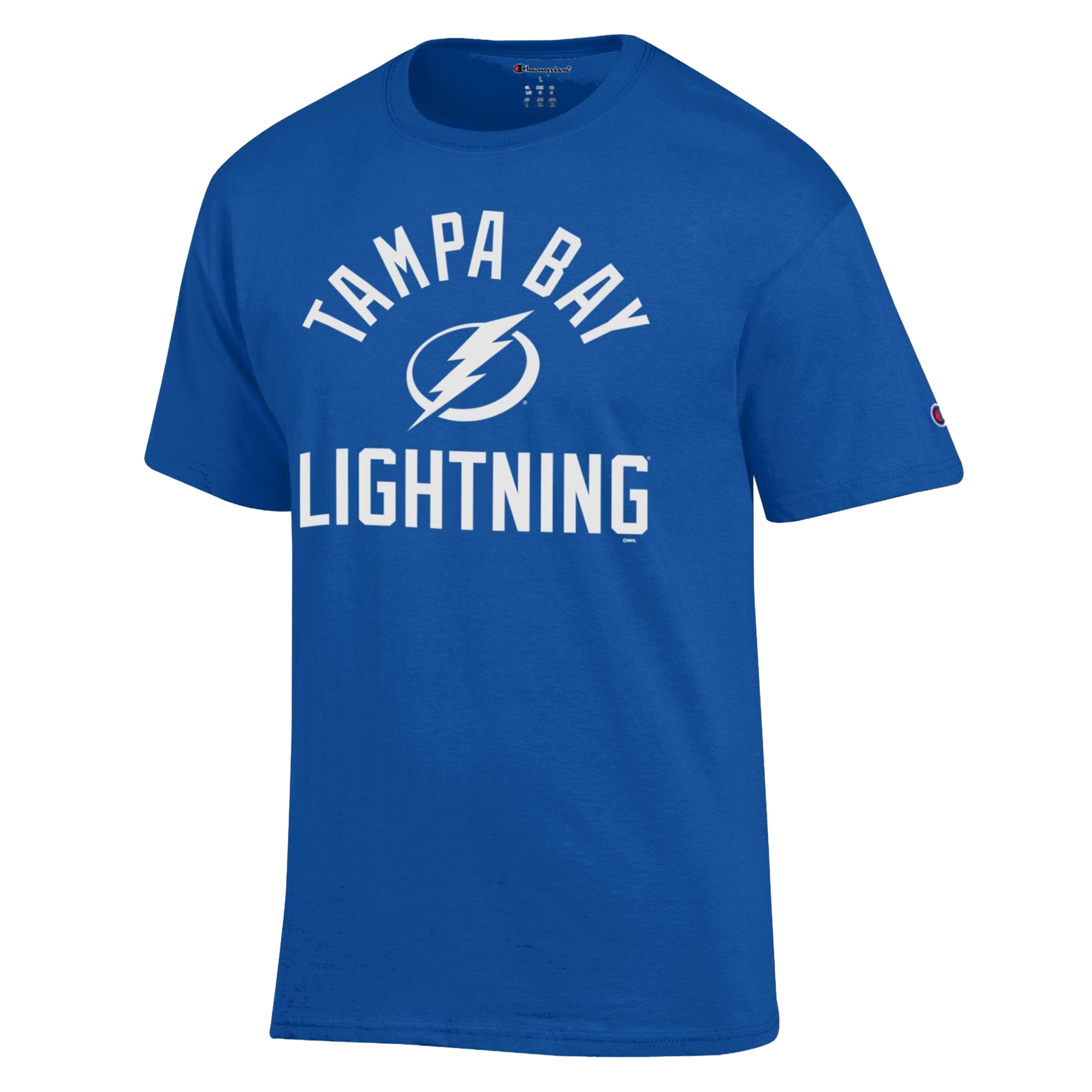 Men's Champion  Blue Tampa Bay Lightning Primary Logo Jersey T-Shirt