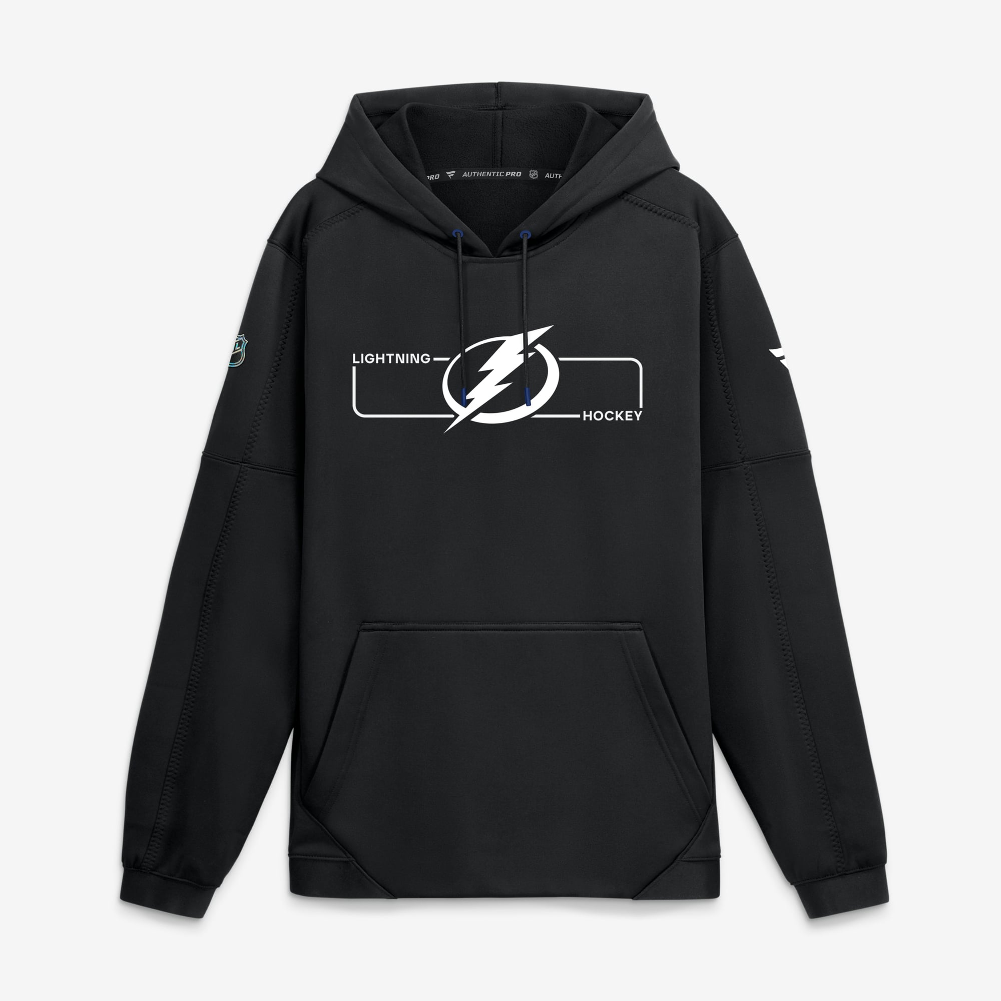 Sweat à capuche polaire authentique Pro Rink noir pour homme Fanatics Tampa Bay Lightning
