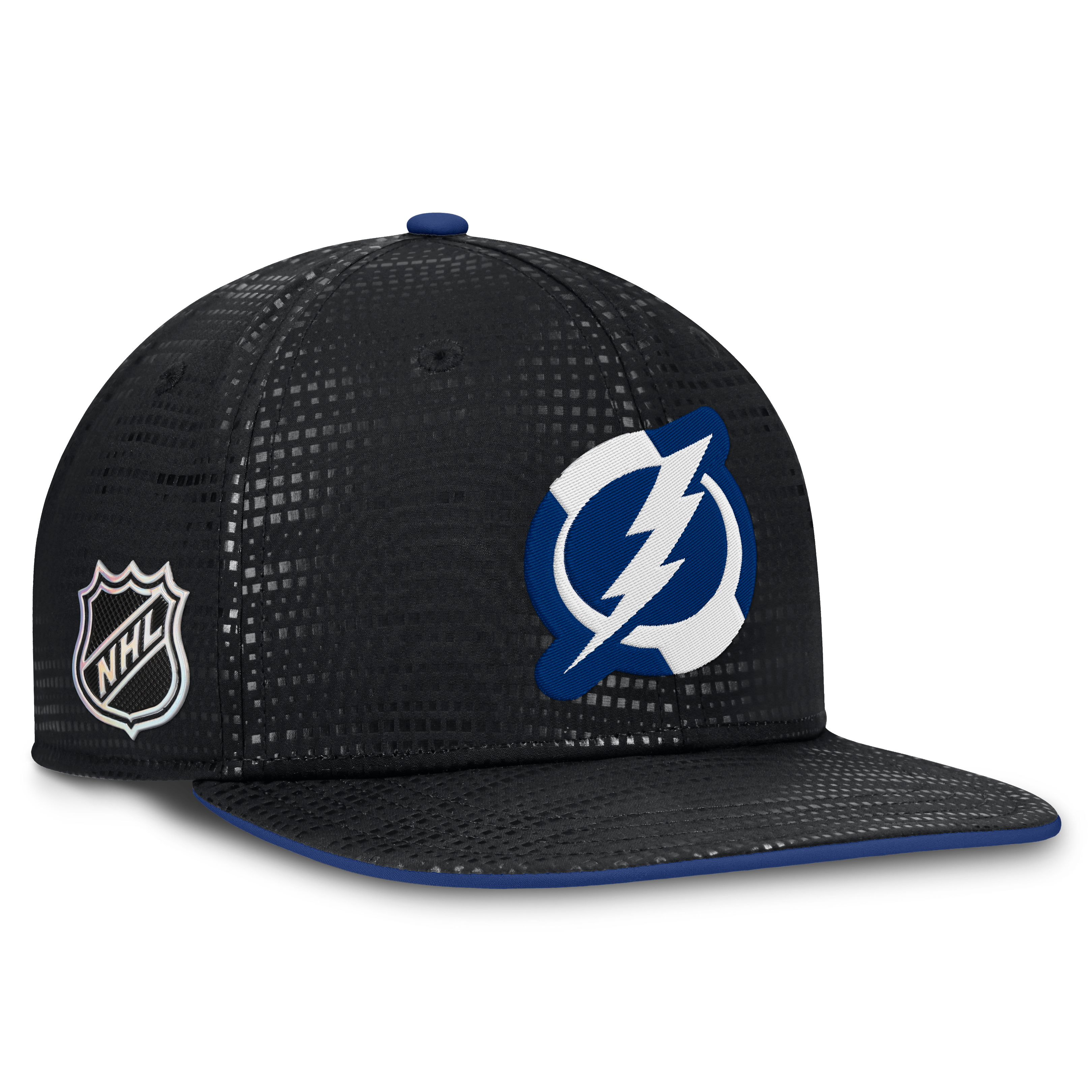 Men's Fanatics Black Tampa Bay Lightning Authentic Pro Rink Square Visor Snapback Hat