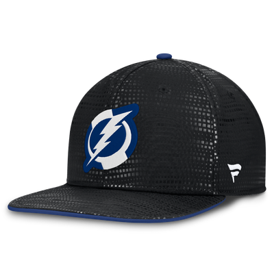 Tampa Bay Lightning Fanatics Authentic Pro Rink Square Visor Snapback Hat - Black