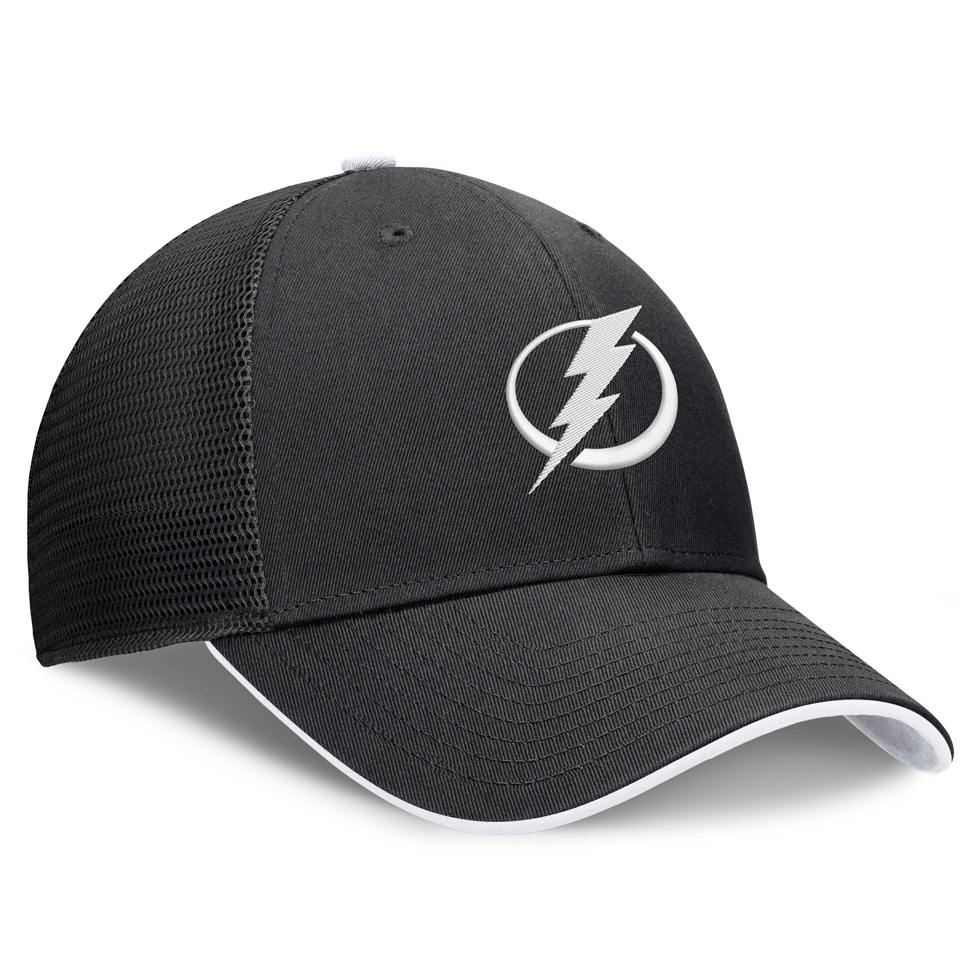 Casquette trucker ajustable Fanatics noire Tampa Bay Lightning Fundamental Limits pour homme