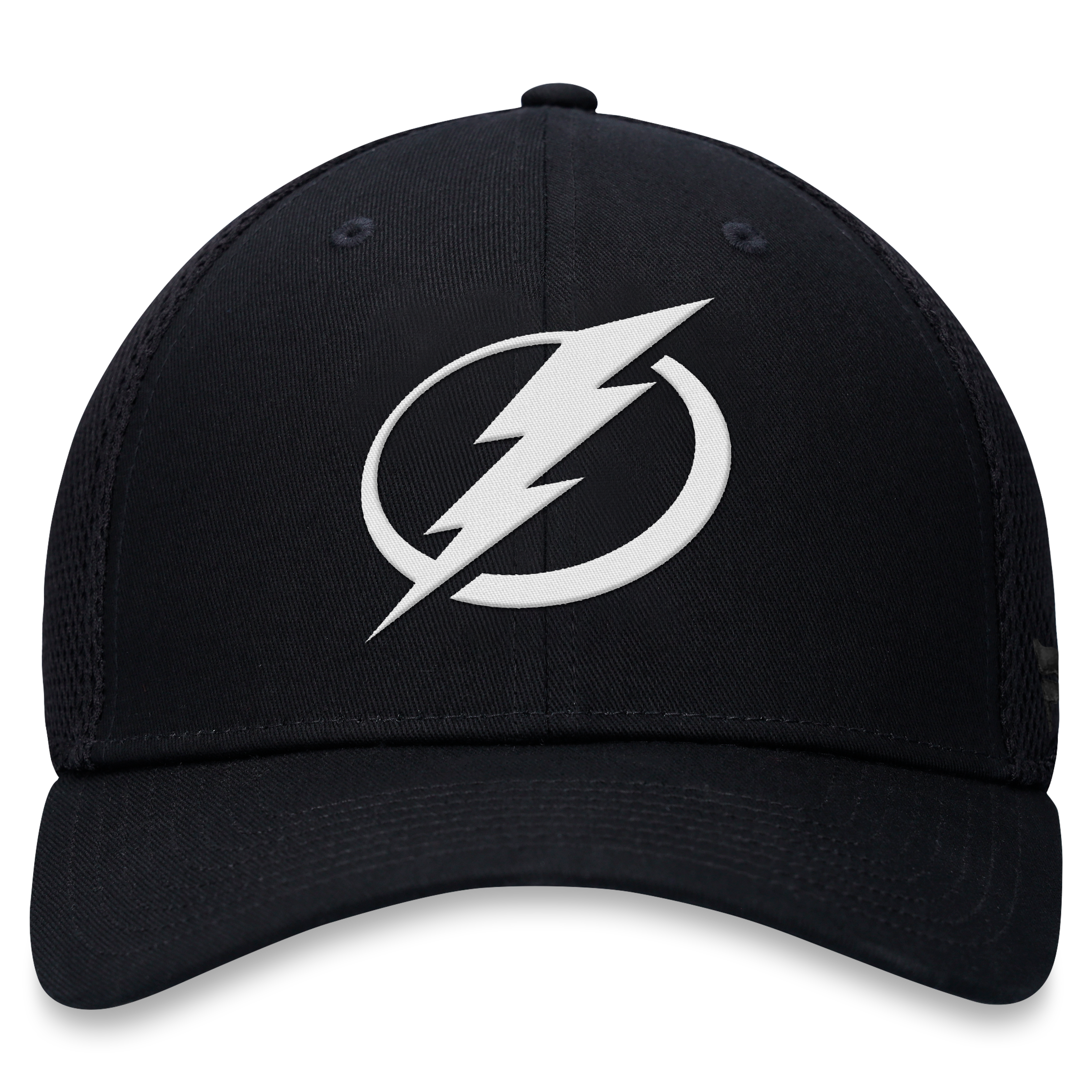 Casquette extensible à dos en maille ton sur Fanatics noire Tampa Bay Lightning pour homme