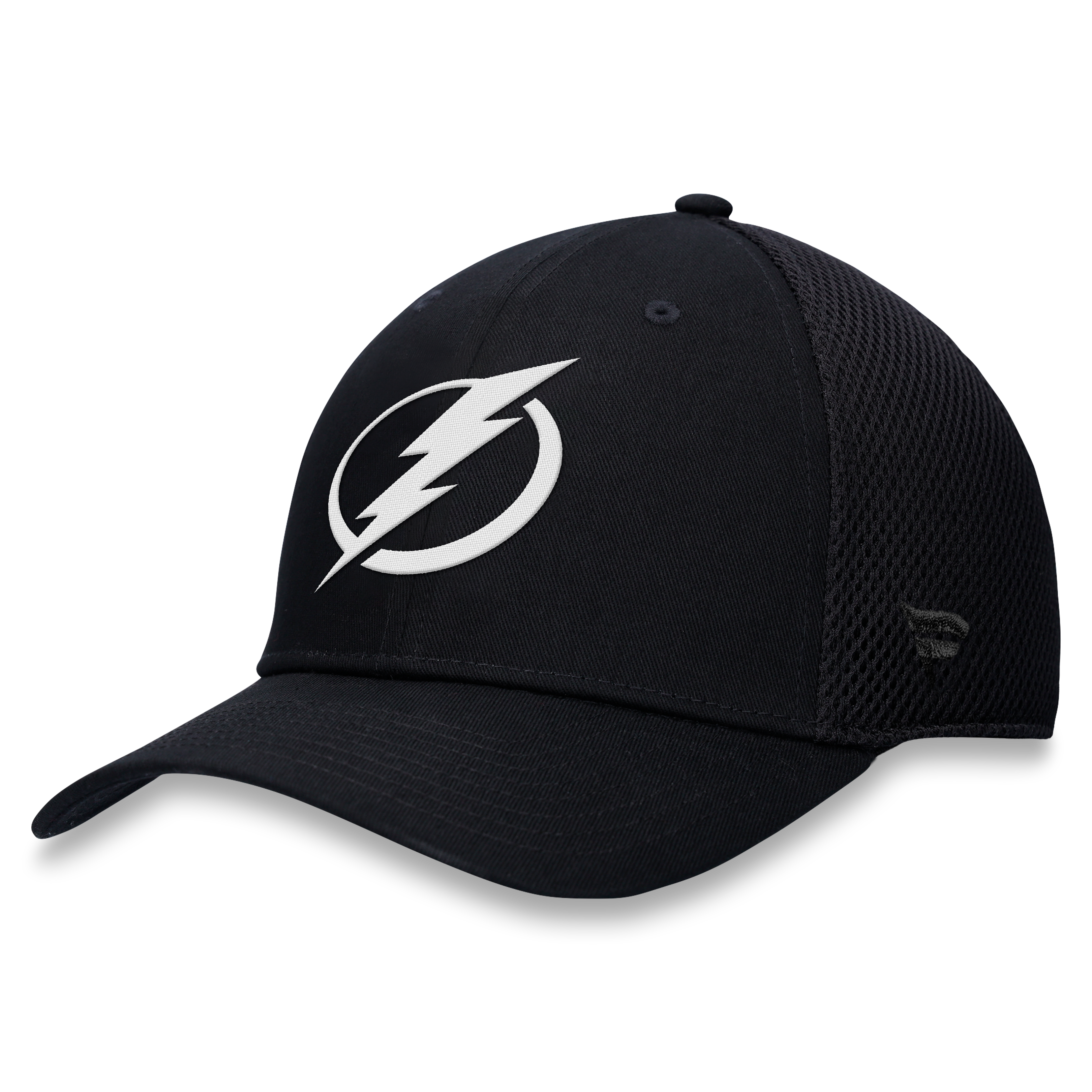 Casquette extensible à dos en maille ton sur Fanatics noire Tampa Bay Lightning pour homme