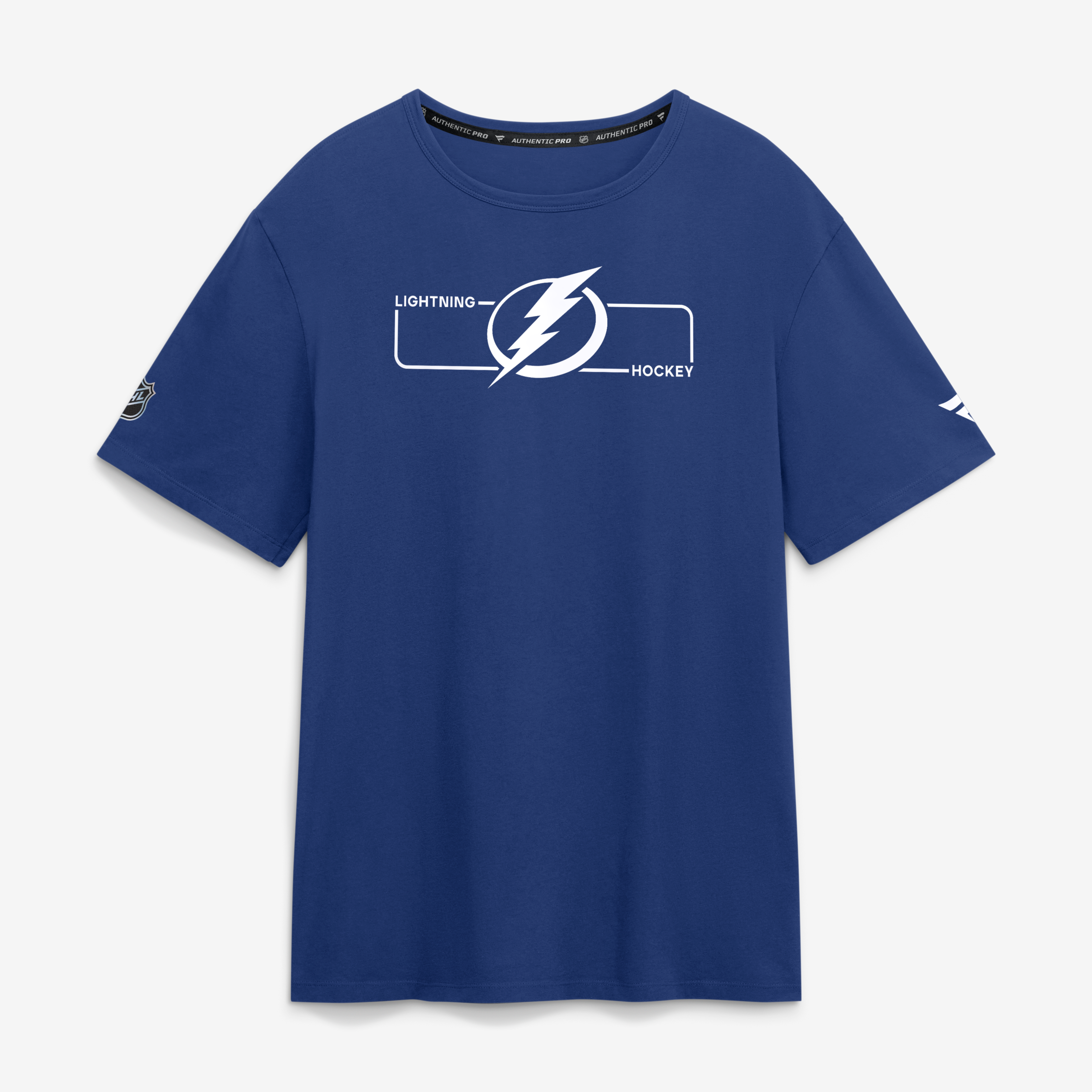 T-shirt authentique Fanatics bleu Tampa Bay Lightning avec logo principal