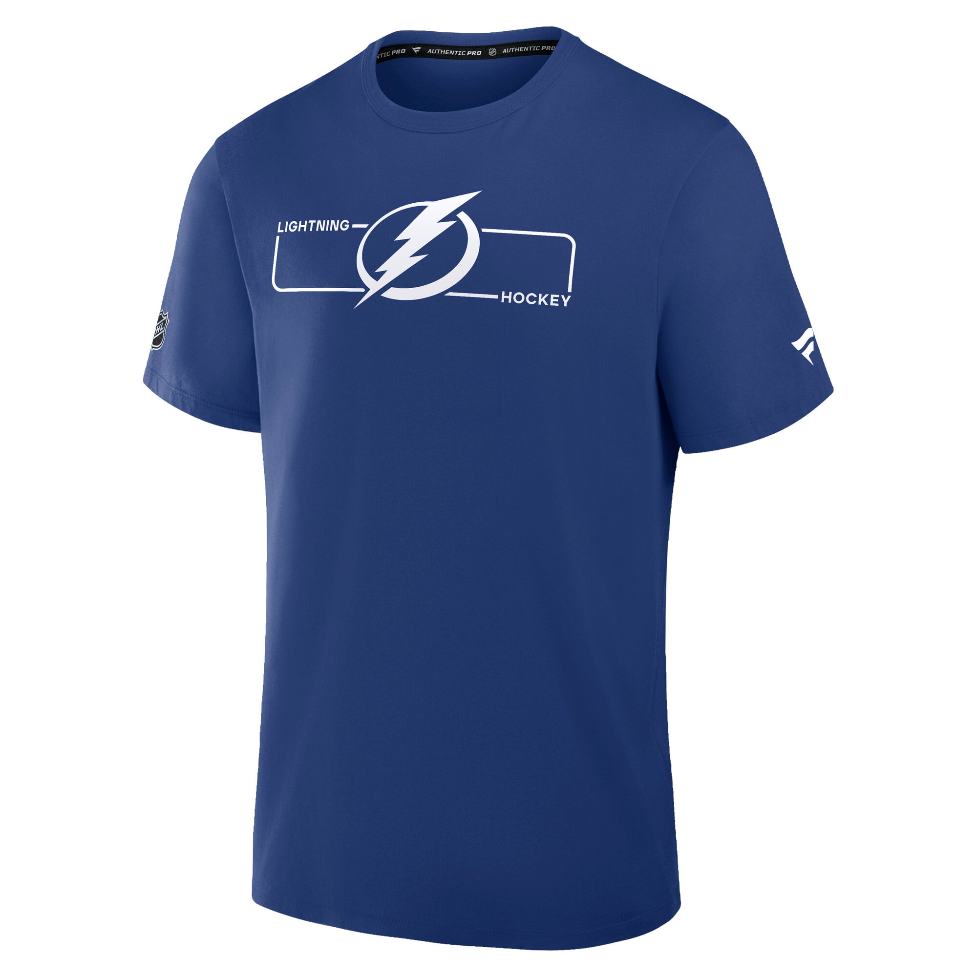 Men's Fanatics Blue Tampa Bay Lightning Authentic Pro Primary Logo T-Shirt