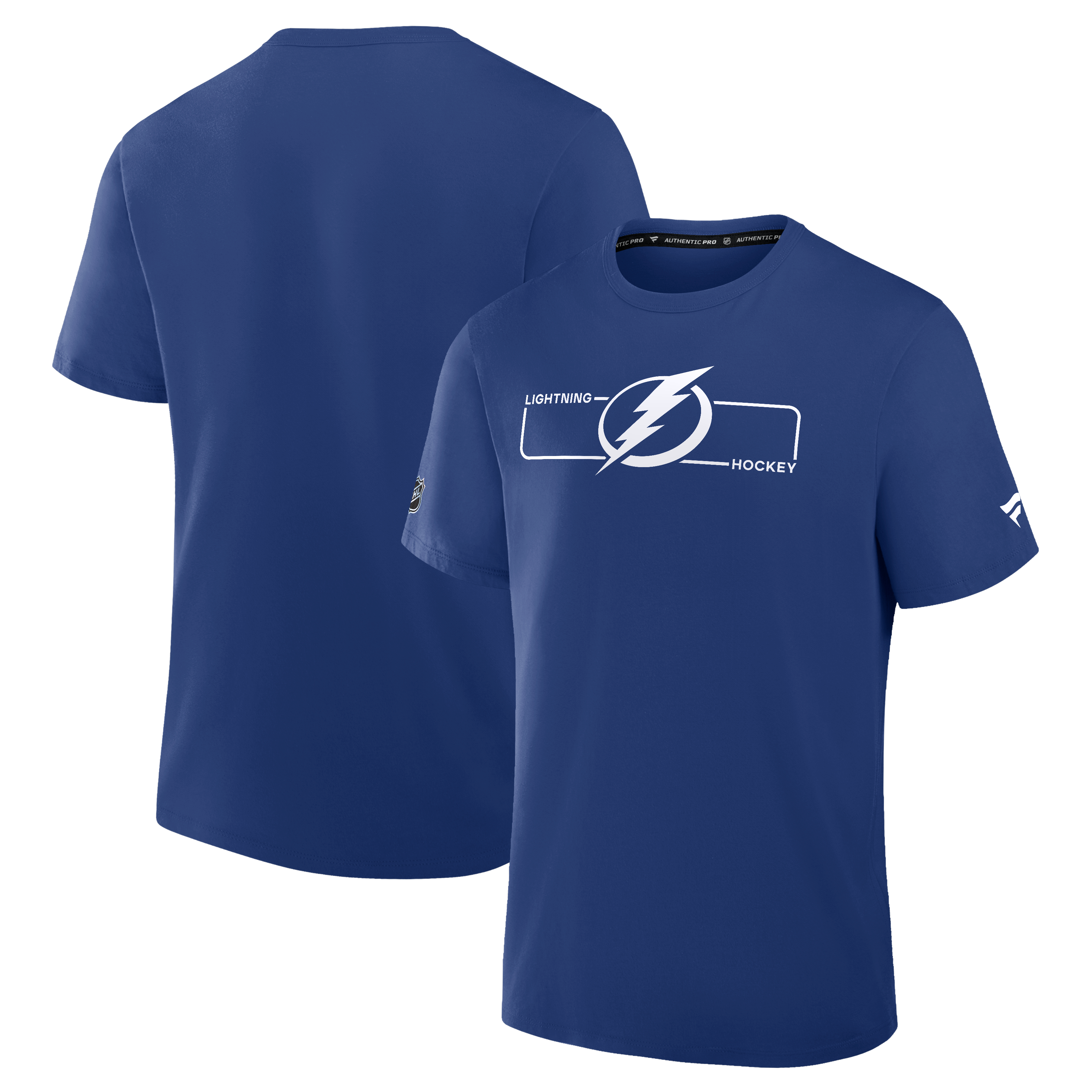 T-shirt authentique Fanatics bleu Tampa Bay Lightning avec logo principal