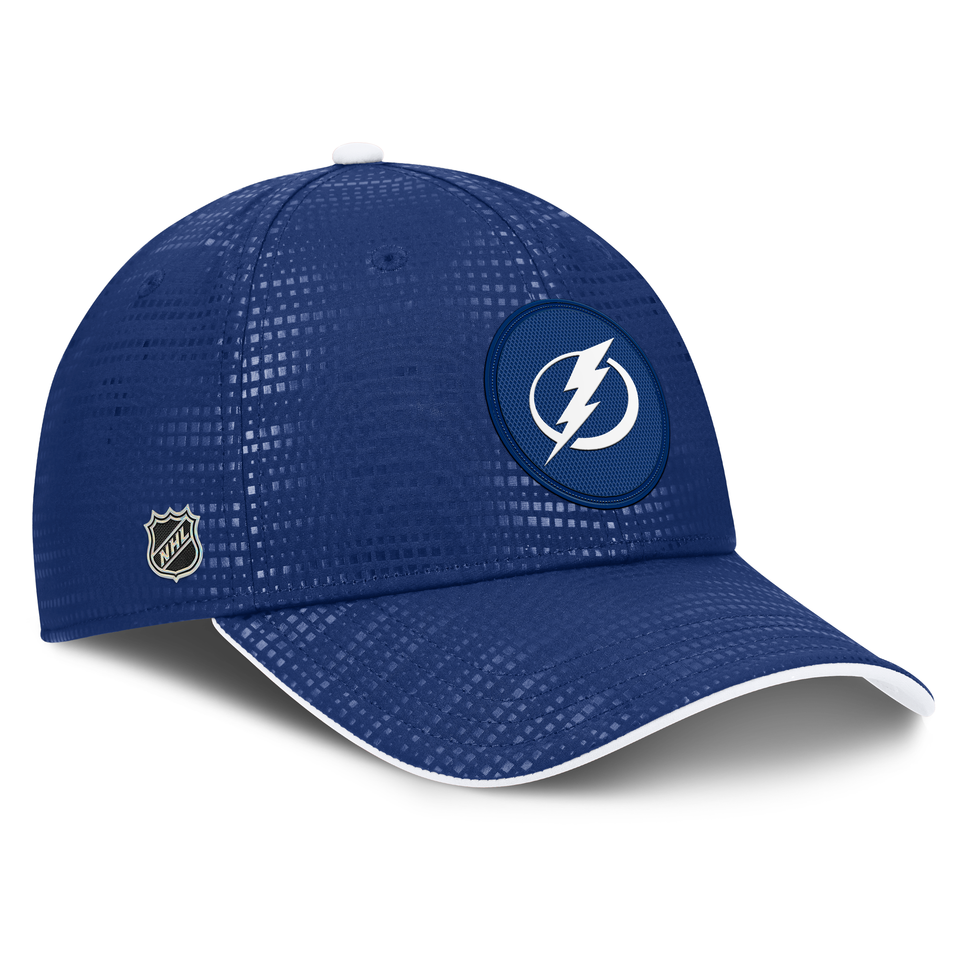 Men's Fanatics Blue Tampa Bay Lightning Authentic Pro Rink Debossed Stretch Fit Hat