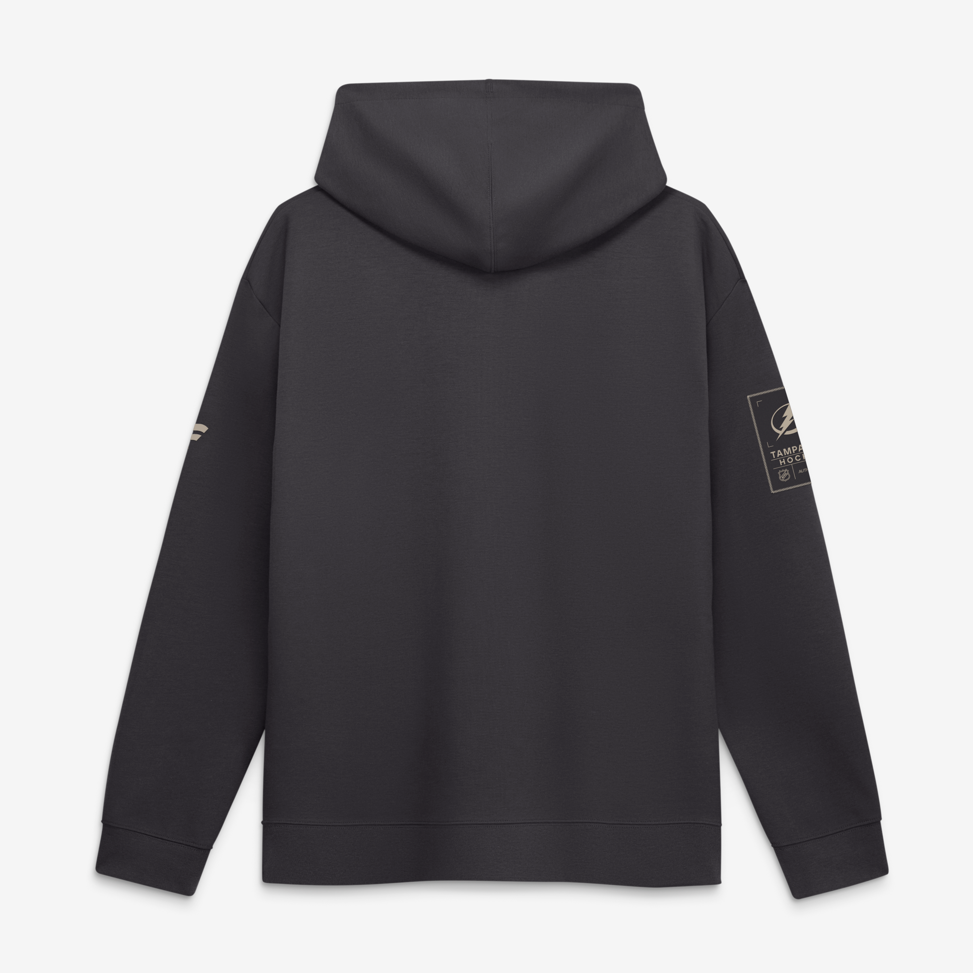 Sweat à capuche authentique Pro Road Fanatics Charcoal Tampa Bay Lightning pour homme