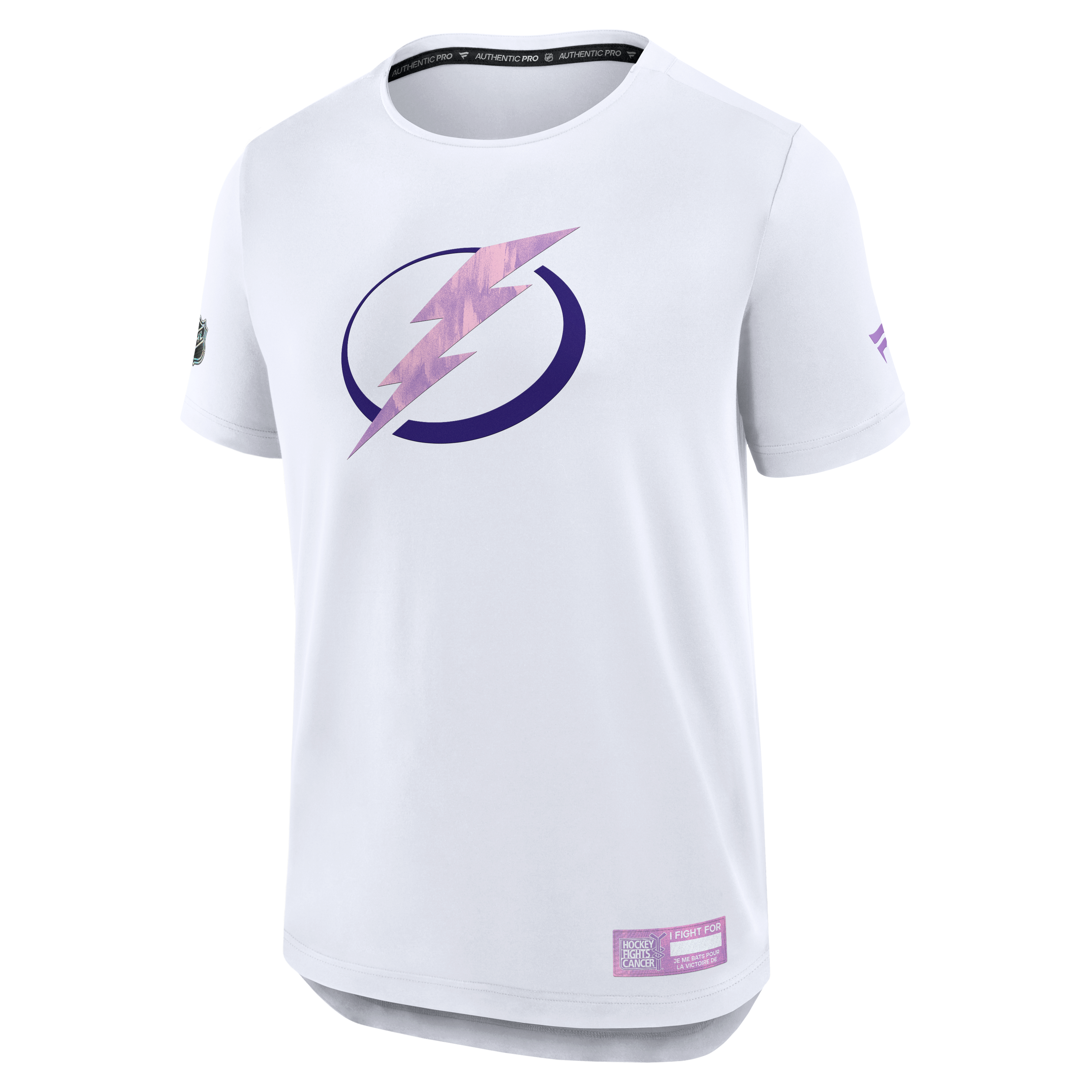 T-shirt blanc Fanatics Tampa Bay Lightning 2026 NHL Hockey Fights Cancer pour hommes