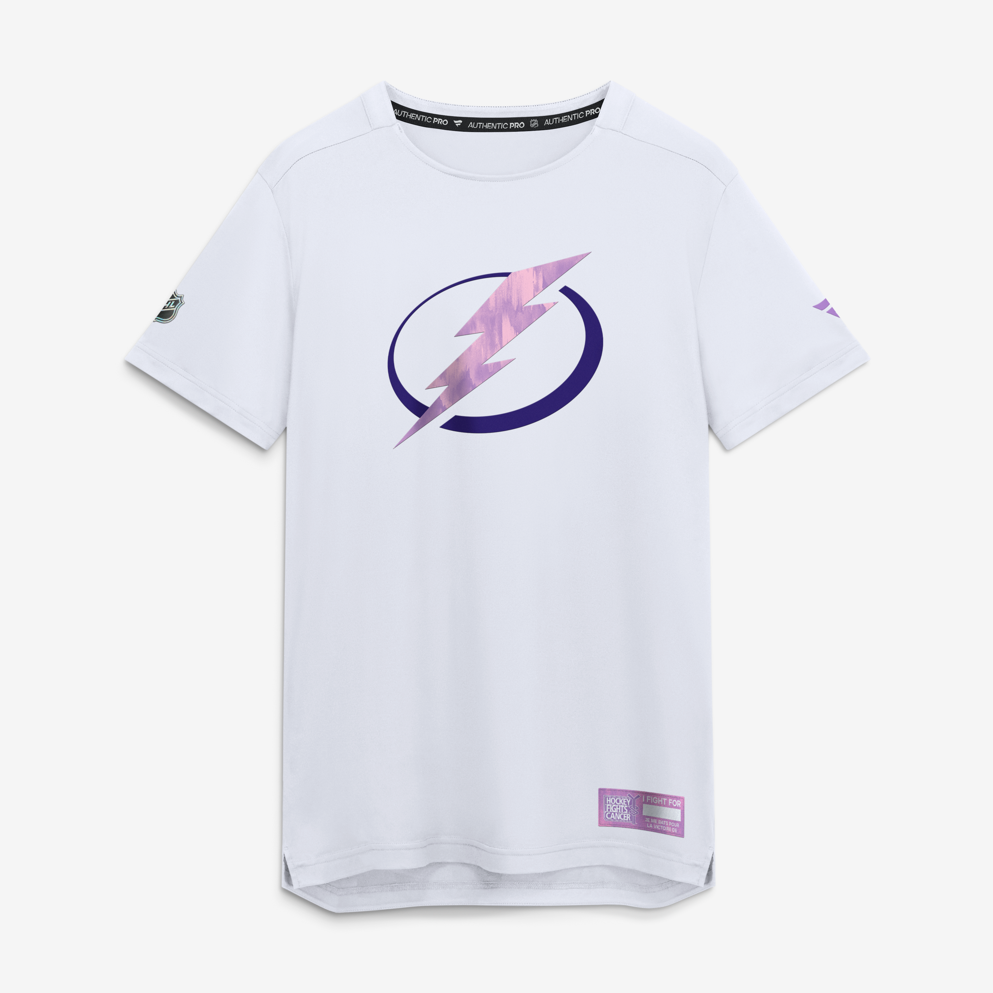 T-shirt blanc Fanatics Tampa Bay Lightning 2026 NHL Hockey Fights Cancer pour hommes