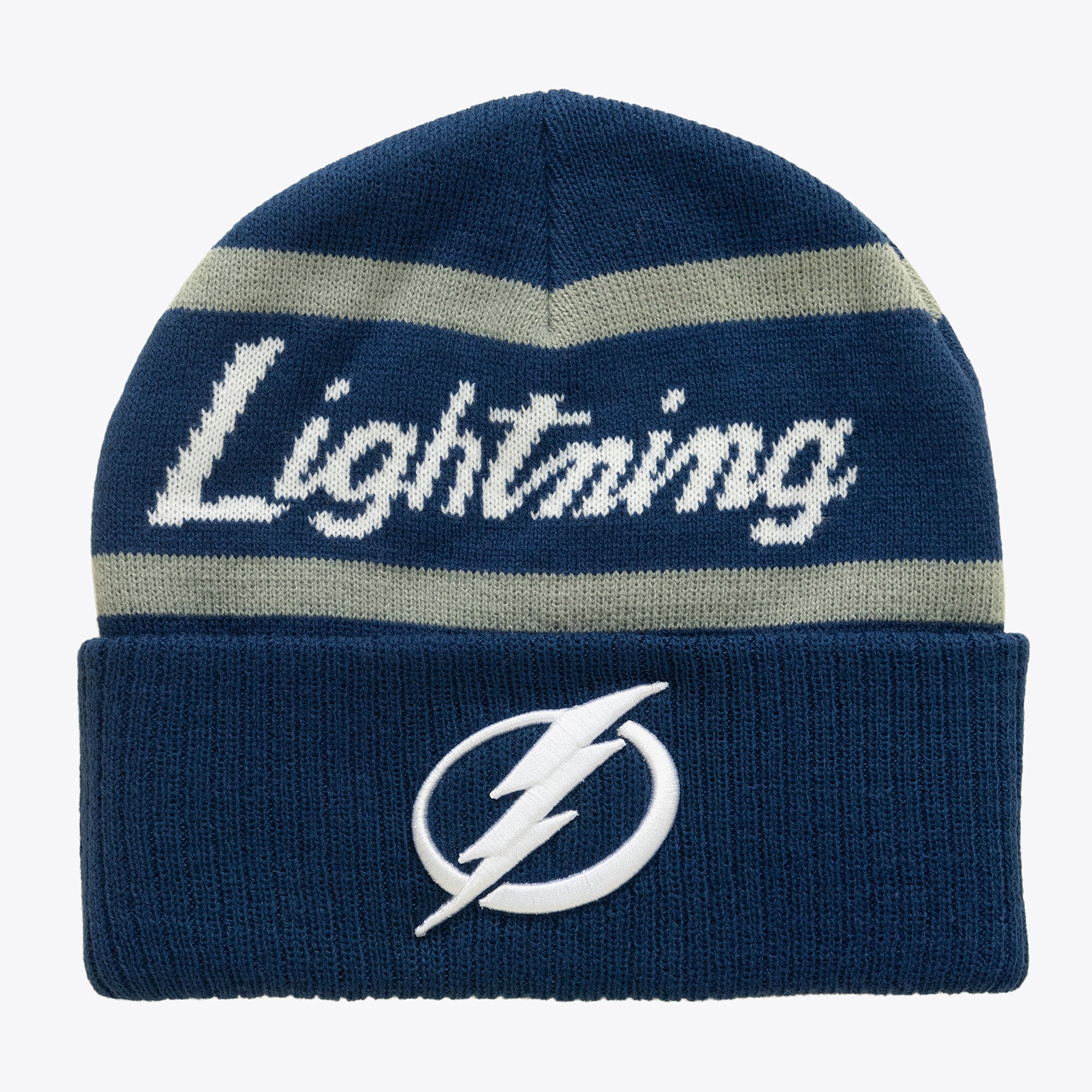 Men's Mitchell & Ness Blue Tampa Bay Lightning Head Coach Cuffed Knit Hat