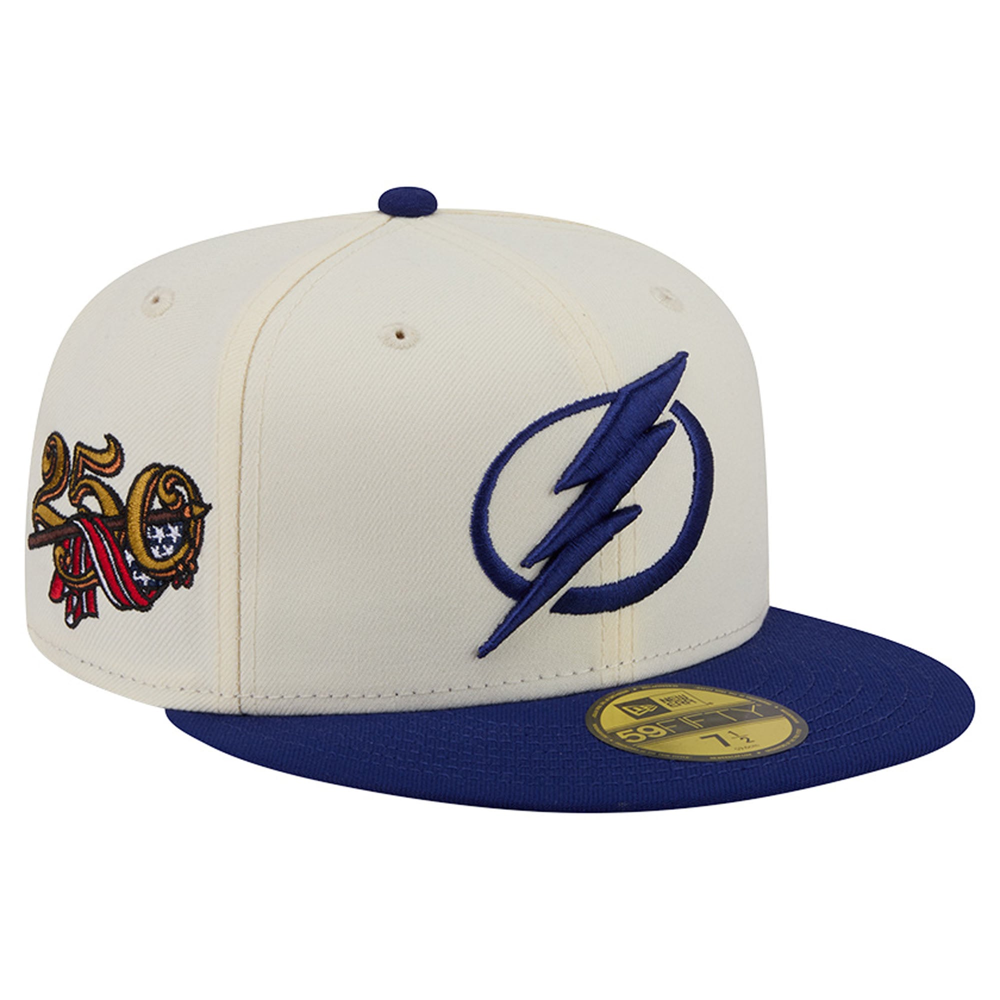 Men's New Era Cream Tampa Bay Lightning America's 250th Two-Tone 59FIFTY Fitted Hat