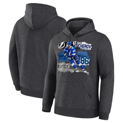 Men's Tampa Bay Lightning Nikita Kucherov Charcoal Fresh Ice Hoodie