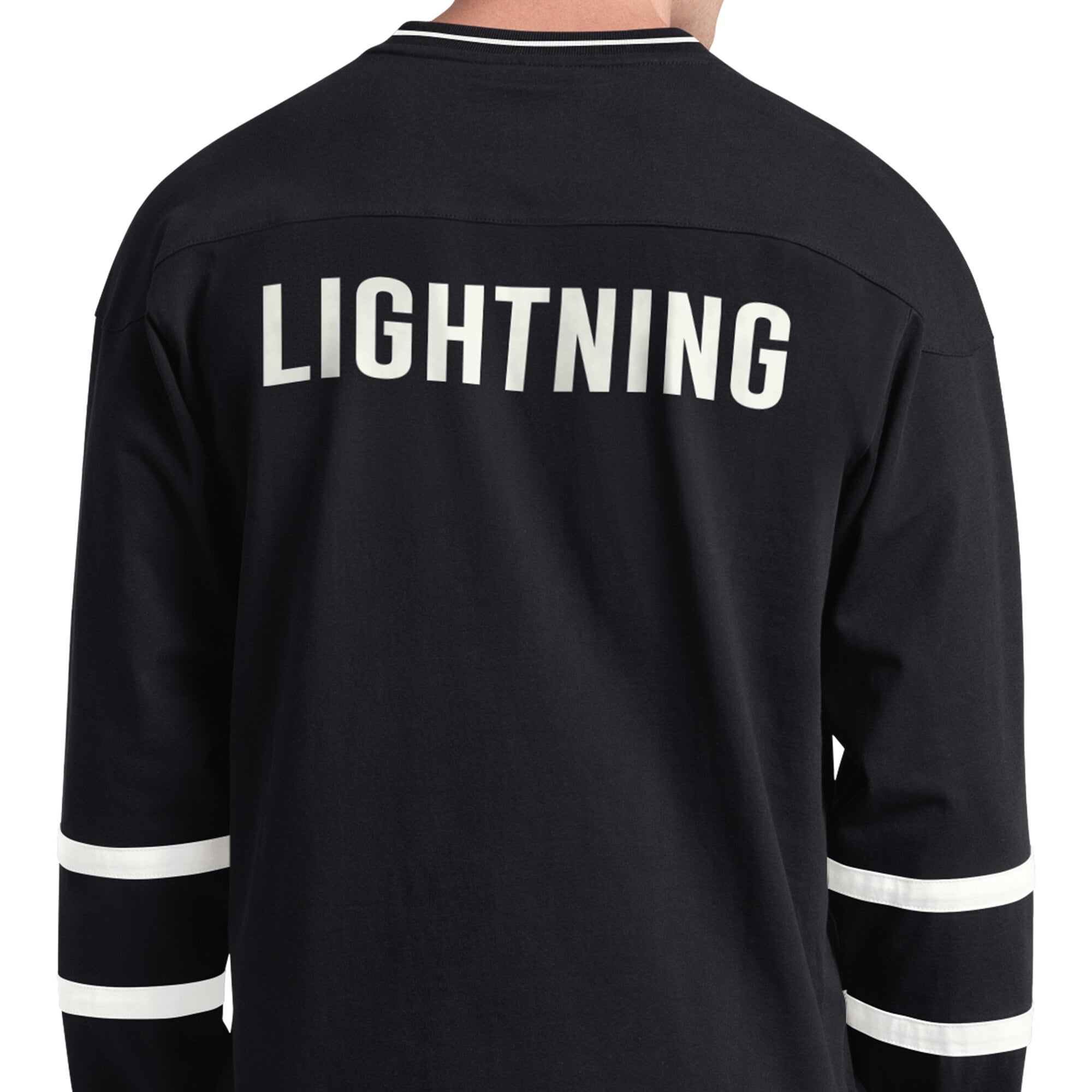 T-shirt à manches longues et col en V Starter Black Tampa Bay Lightning pour homme