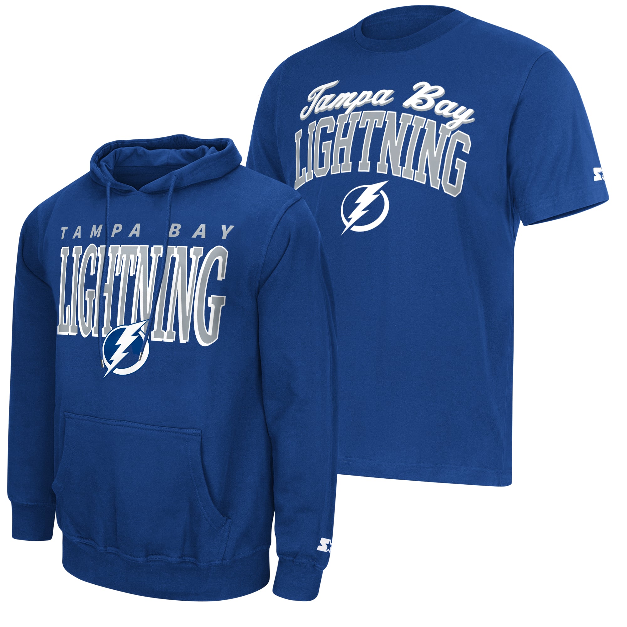Ensemble sweat à capuche et t-shirt Starter Blue Tampa Bay Lightning pour homme