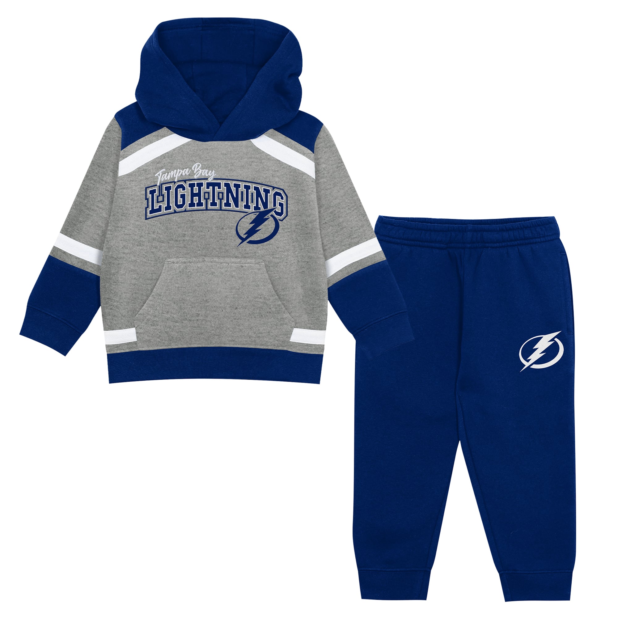 Toddler Outerstuff Gray/Blue Tampa Bay Lightning Ice Explorer Hoodie & Pants Set