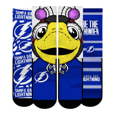  Tampa Bay Lightning Rock Em Unisex Fan Favorites Three-Pack Crew Socks Set - Blue