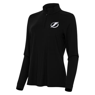 Tampa Bay Lightning Antigua Women's Intent Quarter-Zip Top - Black