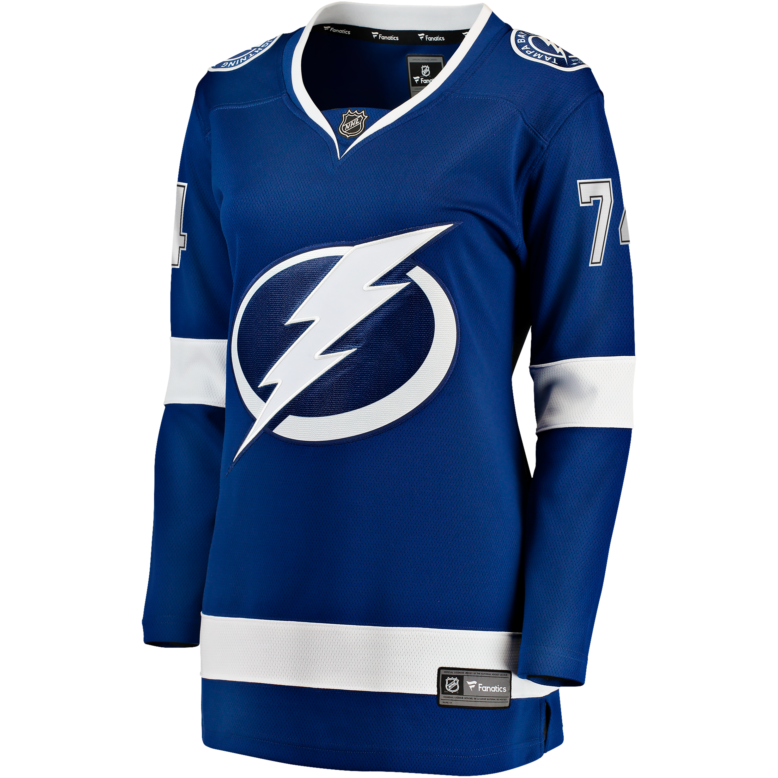 Maillot domicile bleu à bretelles John Carlson des Lightning de Tampa Bay pour femmes (Fanatics)