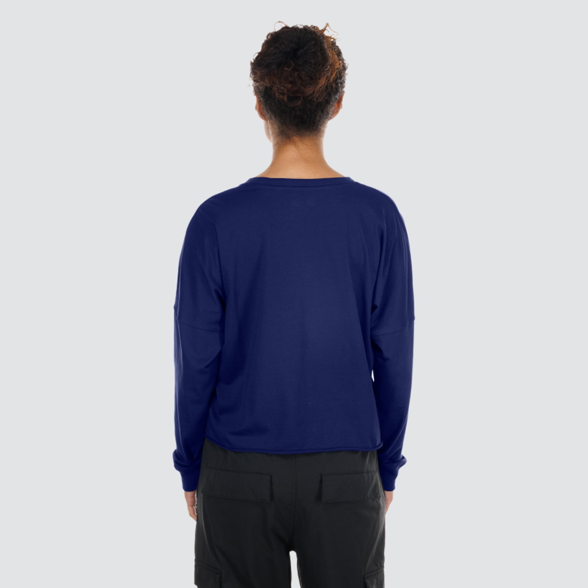 Women's New Era  Blue Tampa Bay Lightning Oversized Boxy Long Sleeve T-Shirt