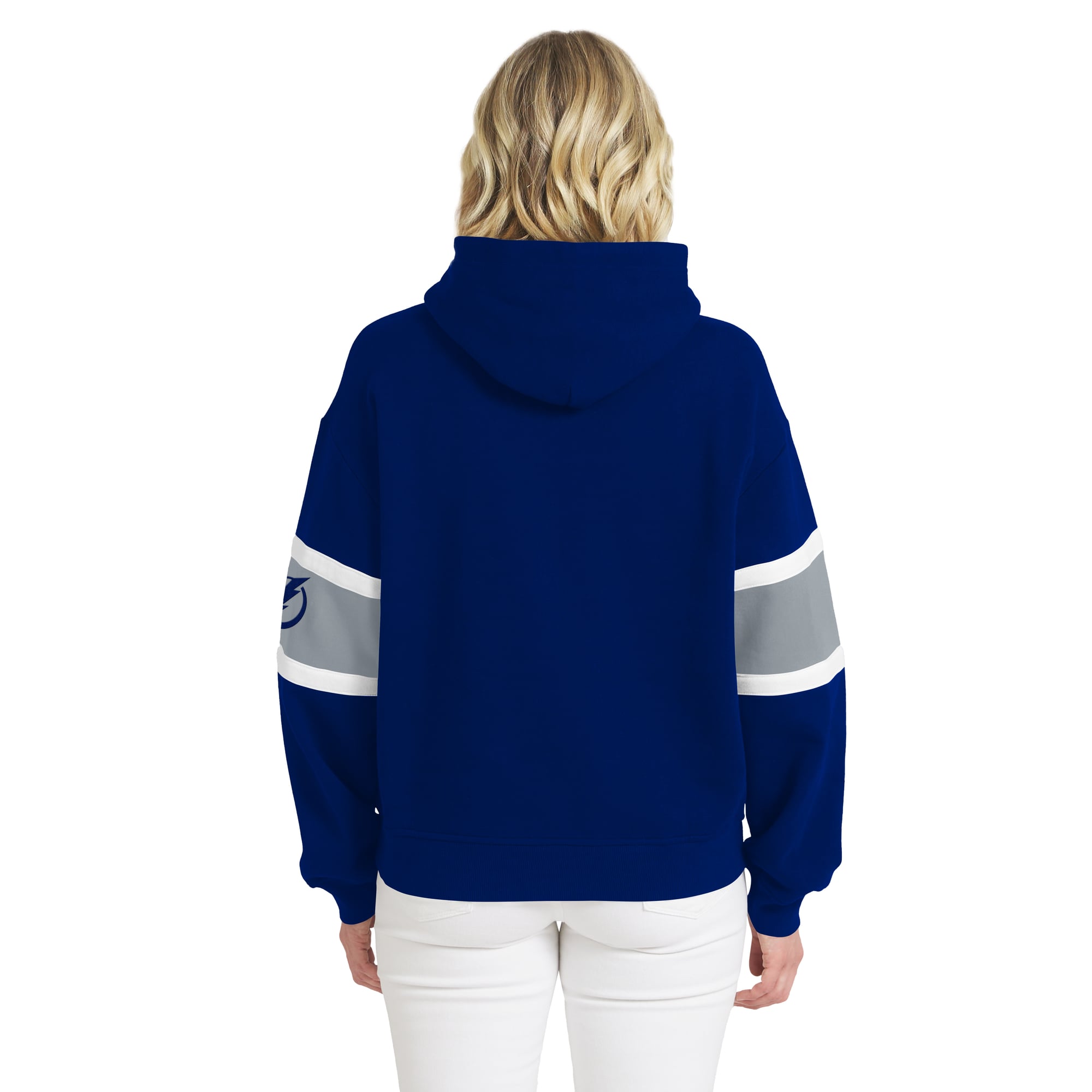 Sweat à capuche rayé bleu Tampa Bay Lightning pour femme de la marque WEAR by Erin Andrews