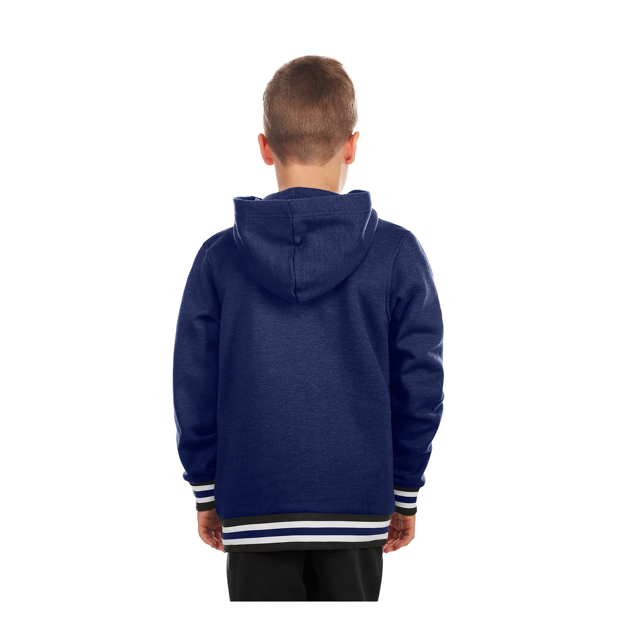 Youth New Era Navy Tampa Bay Lightning Knit Trim Pullover Hoodie