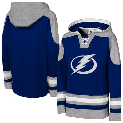 Tampa Bay Lightning Outerstuff Youth Ageless Must Have Home Raglan V-Neck Hoodie - Blue