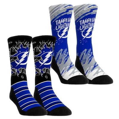  Tampa Bay Lightning Rock Em Youth Ice Breaker Two-Pack Crew Socks Set - Blue