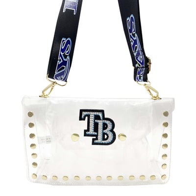  Tampa Bay Rays FABGATING by Cuce  Crystal Clear Envelope Crossbody Bag