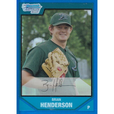 2007 Bowman Chrome Prospects Blue Refractors #BC56 Brian Henderson
