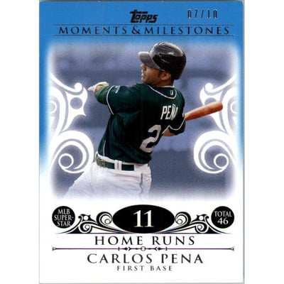 2008 Topps Moments and Milestones Blue #129-11 Carlos Pena