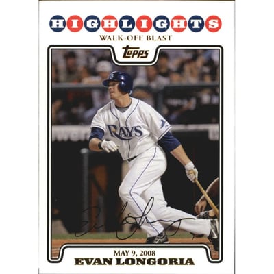 2008 Topps Update Gold Foil #UH137 Evan Longoria HL